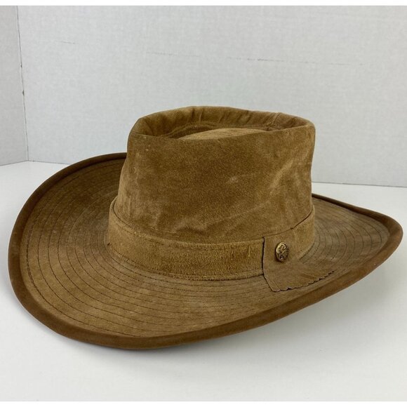 Hatquarters Accessories - Hatquarters by Henschel MADE IN THE USA Brown Suede Genuine Leather Hat Small